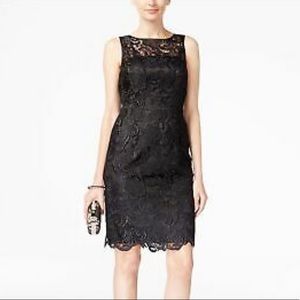 Adrianna Papell Lace Overlay Sheath Cocktail Dress